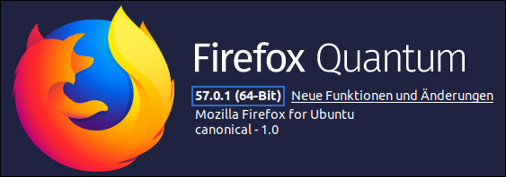 Mozilla Firefox Quantum 57.0.1 (64-Bit) unter Ubuntu 17.10 Screenshot von Softwarebeschreibung: Mozilla Firefox 57.0.1 (64-Bit) unter Ubuntu 17.10