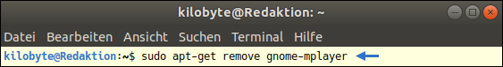 Screenshot: How to remove Ubuntu-Applications? Console Command for APT. Free Linux-Lesson for Newbies