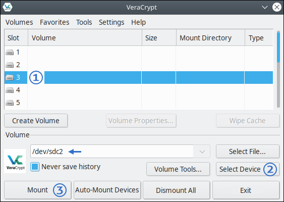 Easy Picture Tutorial: How to decrypt VeraCrypt-Partitions? Free Lesson published by Pinguin - Canonical Fan Boy