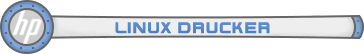 Ein stilvoller Rahmen in den Farben Blau und Silber umfasst das obige Bild und betont dessen Bedeutung. Das HP-Logo am Anfang des Rahmens verleiht einen Hauch von Vertrauen, während das Wort "Linux-Drucker" in der Mitte die Kernbotschaft präsentiert